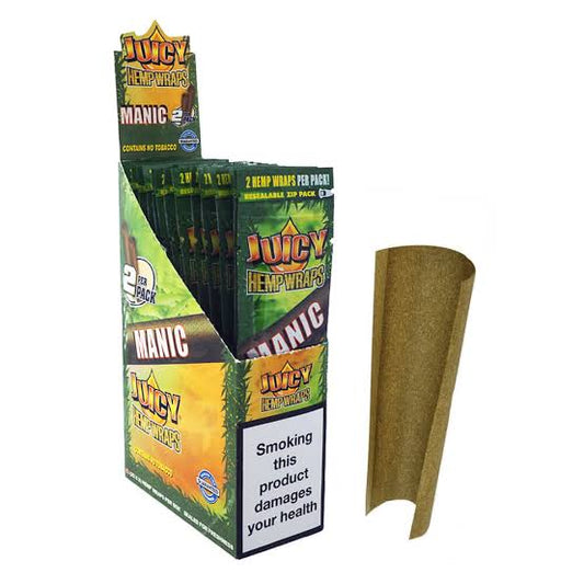 MANIC - JUICY - HEMP WRAPS - 25 Packs