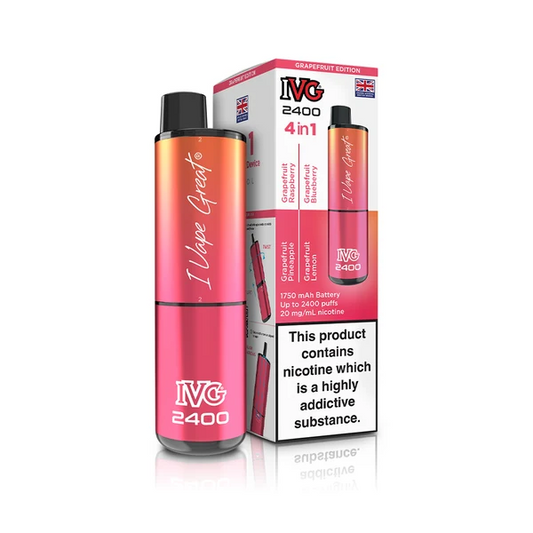 GRAPEFRUIT EDITION 4 IN 1 IVG 2400 UK - 5 PACK