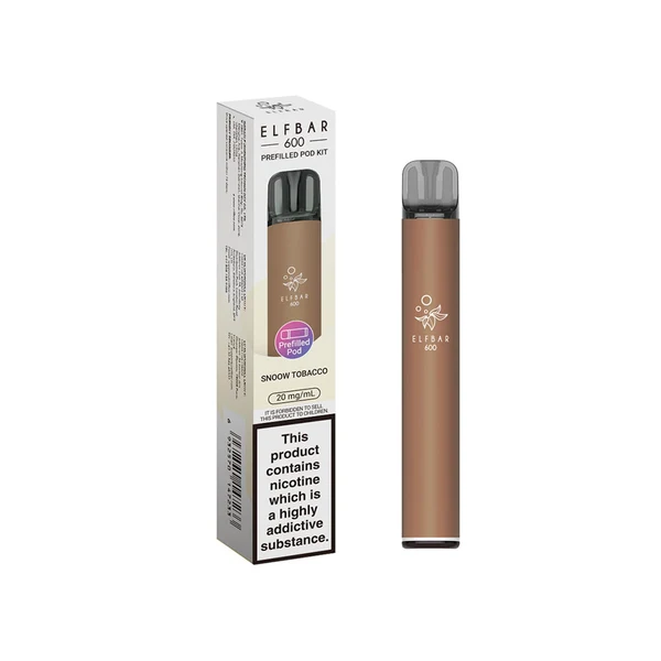 SNOOW TOBACCO ELFBAR 600 REFILLABLE KIT UK - 10 Pack