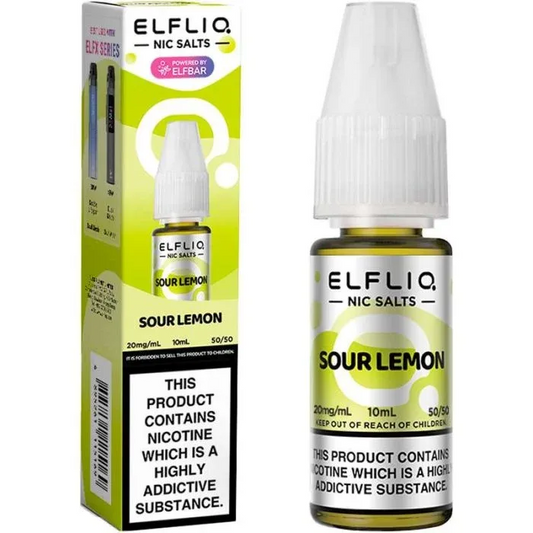 SOUR LEMON - UK- ELFLIQ - 20mg LIQUID - 10 PACK