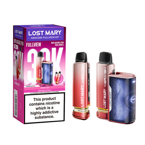 CHERRY ICE - SPARKLING CHERRY - UK - LOST MARY - NERA 30K - KIT - 5 Pack