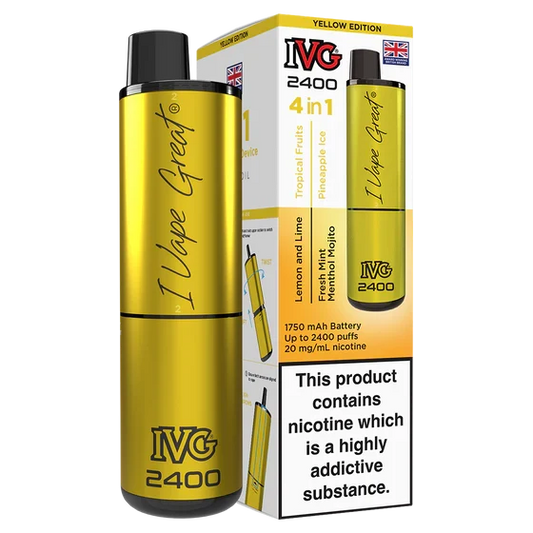 YELLOW EDITION 4 IN 1 IVG 2400 UK - 5 PACK