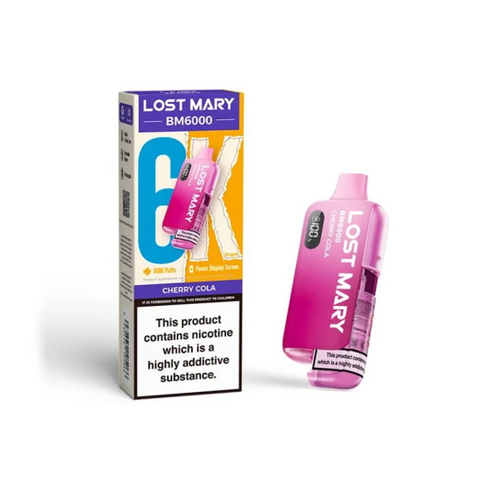 CHERRY COLA - UK - LOST MARY - BM6000 - REFILLABLE KIT - 5 Pack