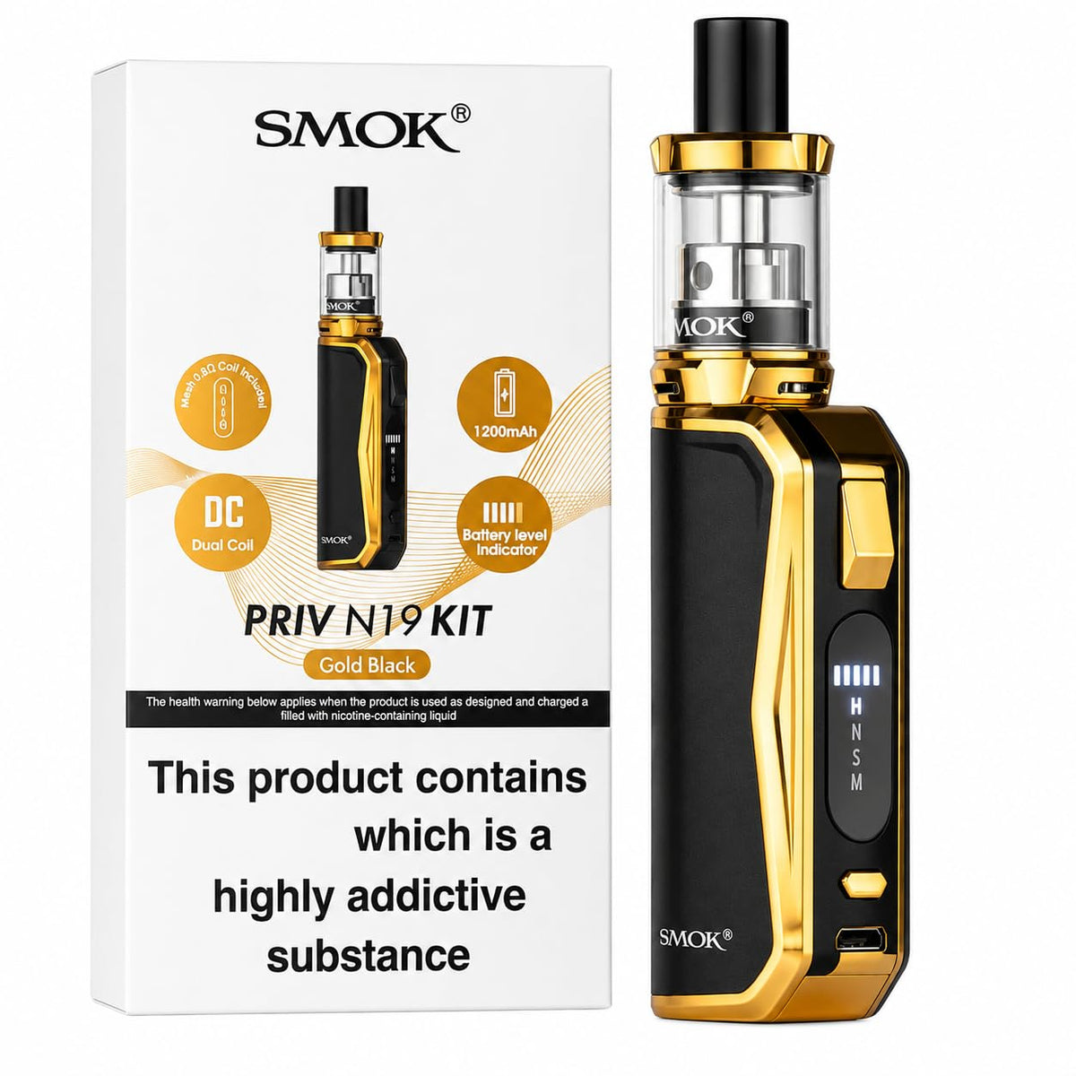 GOLD BLACK - PRIV N19 - SMOK - KIT - 1 PACK