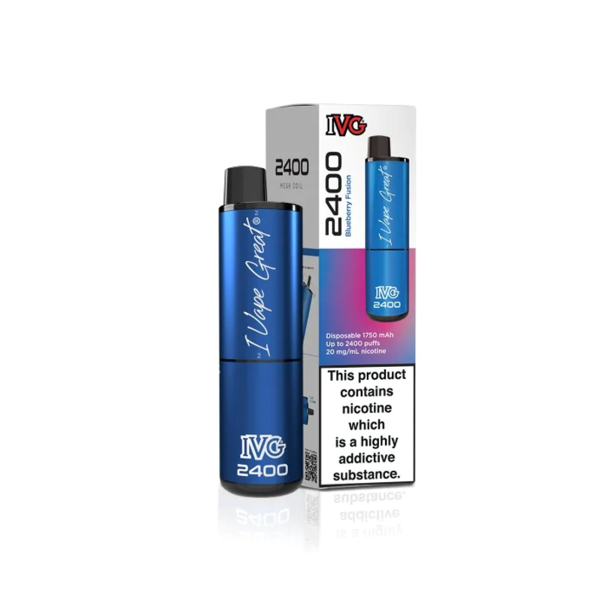 BLUEBERRY FUSION 4 IN 1 IVG 2400 UK - 5 PACK