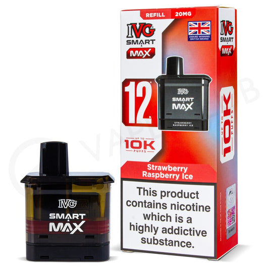 STRAWBERRY RASPBERRY ICE - UK - IVG SMART MAX - POD - 5 Pack
