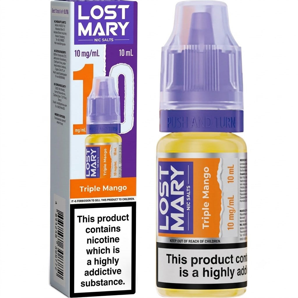 TRIPLE MANGO 10mg LOST MARY LIQUID - 10 PACK