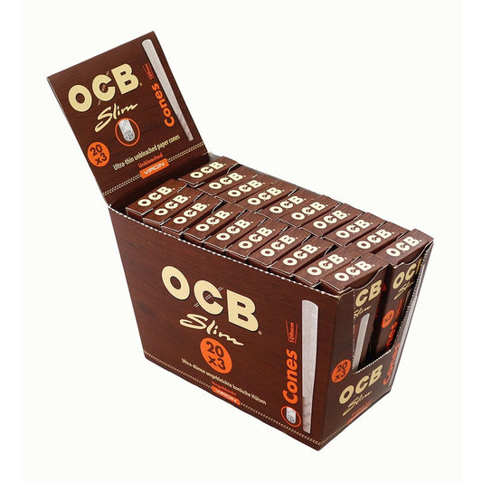 ULTRA THIN UNBLEACHED PAPER - CONES - OCB - 20 Packs