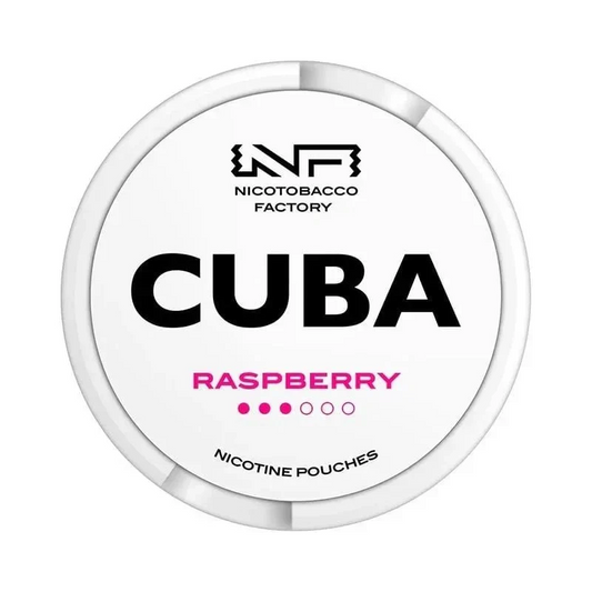 RASPBERRY - 3 Dot - NICOTINE POUCH - CUBA - 10 Pack