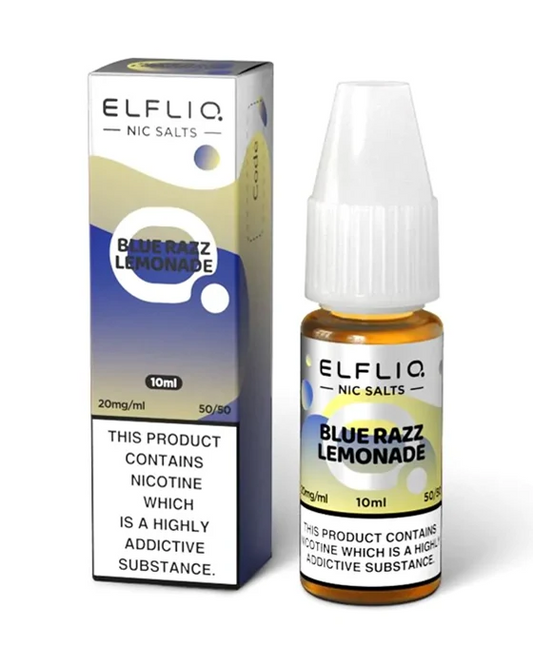 BLUE RAZZ LEMONADE - UK- ELFLIQ - 20mg LIQUID - 10 PACK