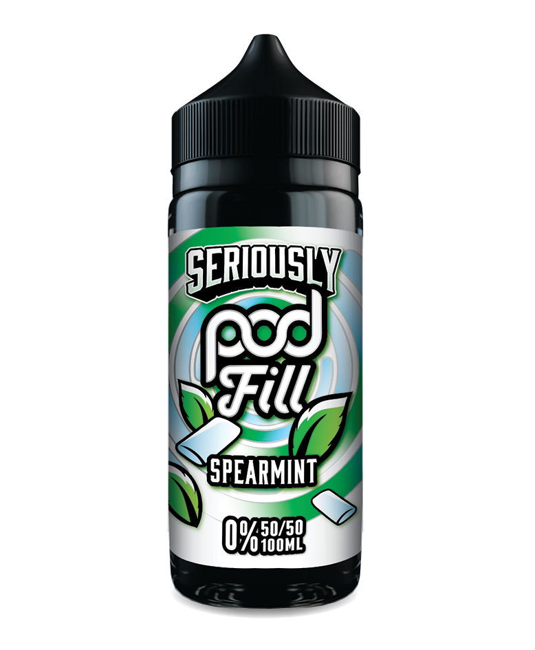 SPEARMINT -  UK - SERIOUSLY POD FILL -  100ml LIQUID - 1 PACK