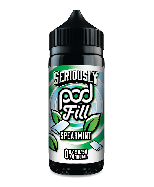 SPEARMINT -  UK - SERIOUSLY POD FILL -  100ml LIQUID - 1 PACK