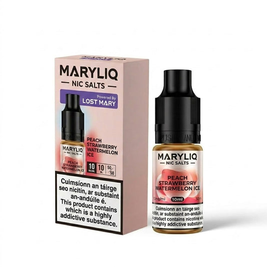 PEACH STRAWBERRY WATERMELON ICE - IE MARYLIQ - 10mg LIQUID - 10 PACK