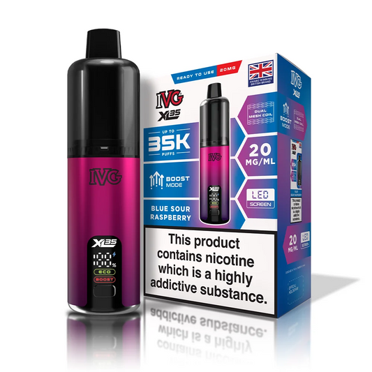 BLUE SOUR RASPBERRY - UK - IVG XL 35K - KIT - 5 Pack