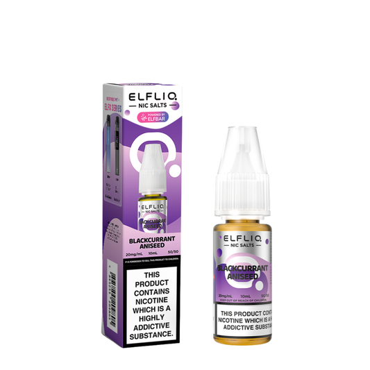 BLACKCURRANT ANISEED - UK- ELFLIQ - 10mg LIQUID - 10 PACK