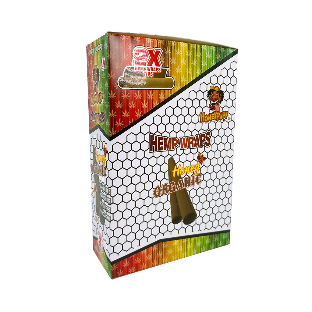 HONEY ORGANIC - HONEY PUFF - TIPS - HEMP WRAPS - 25 Pack