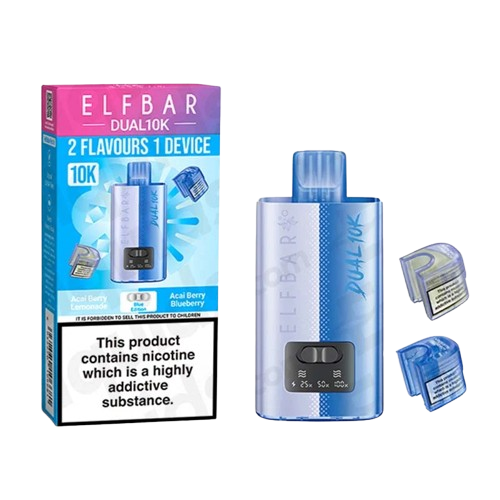 BLUE EDITION - UK - ELFBAR - DUAL 10K - REFILLABLE KIT - 5 Pack