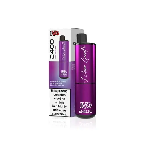 PLUM BLUE RAZZ IVG 2400 UK - 5 PACK
